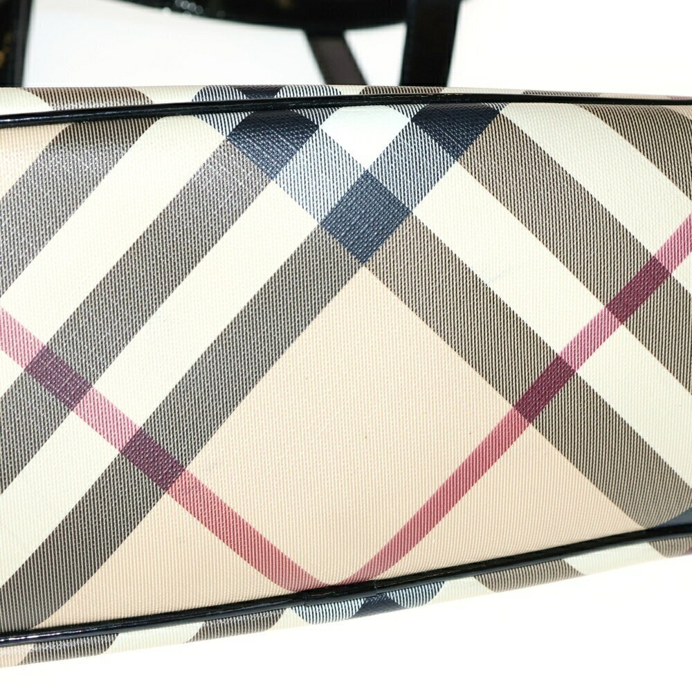 Burberry Nova Check Tote Bag Beige Tan Black - Picture 5 of 6